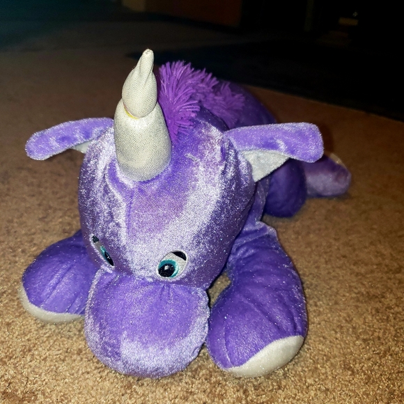 Purple unicorn stuffed animal plush - Picture 2 of 6